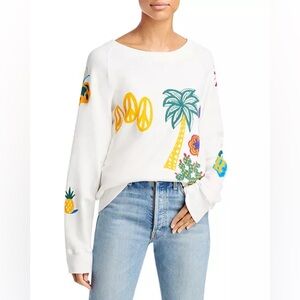 Mother The Square Multi Motif Grafic Sweatshirt